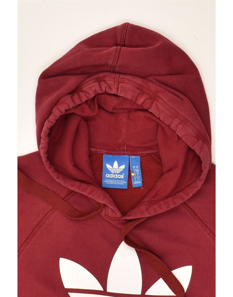 ADIDAS Mens Graphic Hoodie Jumper Small Red Cotton | Vintage Adidas | Thrift | Second-Hand Adidas | Used Clothing | Messina Hembry 