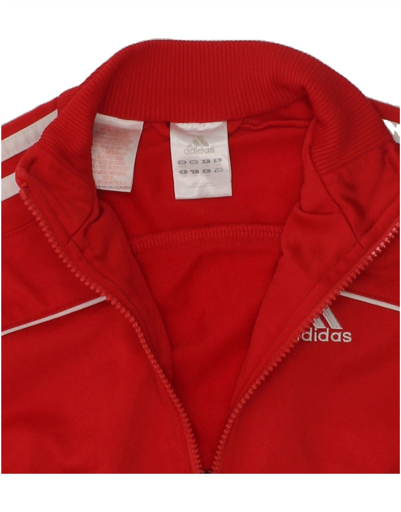 ADIDAS Boys Tracksuit Top Jacket 5-6 Years Red Polyester | Vintage Adidas | Thrift | Second-Hand Adidas | Used Clothing | Messina Hembry 