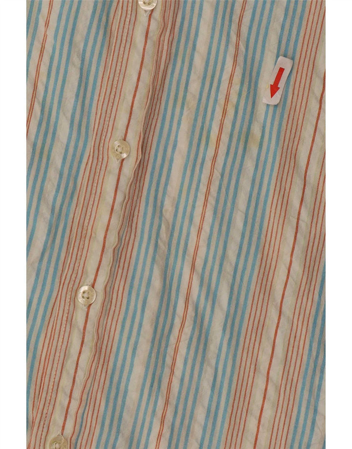 Diadora Mens Shirt Medium Multicoloured Striped Cotton