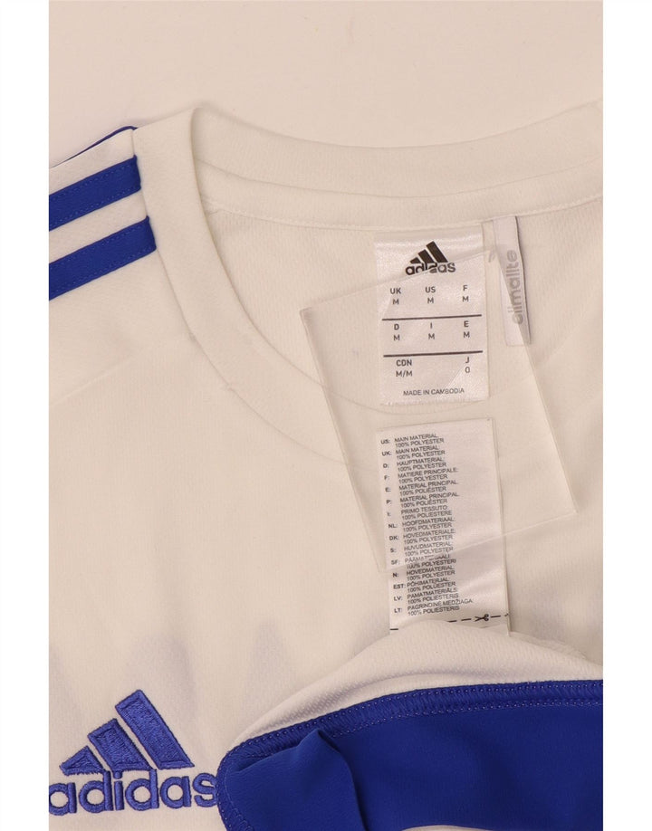Adidas Mens Climalite Graphic T-Shirt Top Medium White Colourblock