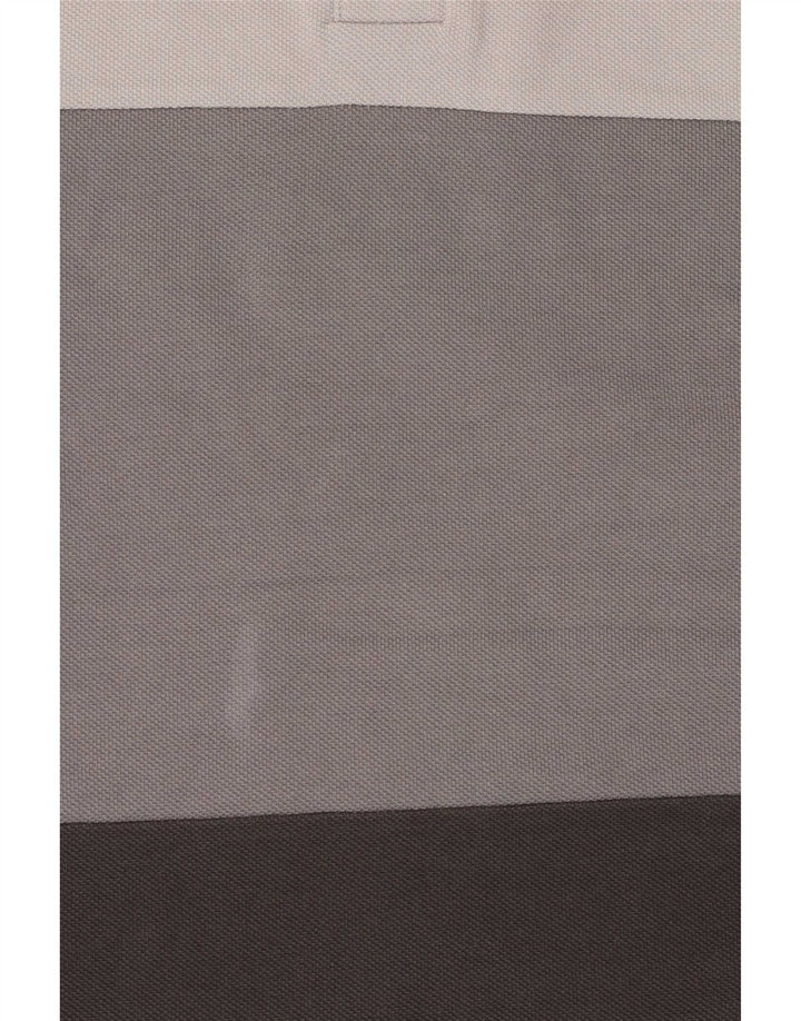 Nike Mens Polo Shirt Small Grey Colourblock Cotton