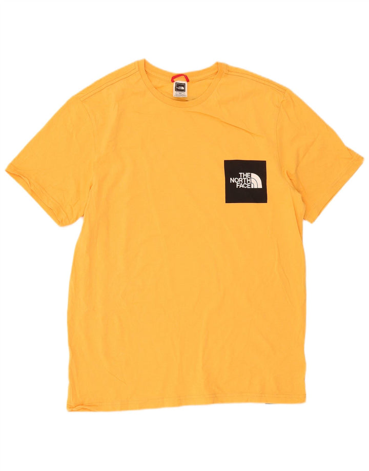 The North Face Mens Graphic T-Shirt Top Medium Yellow Cotton