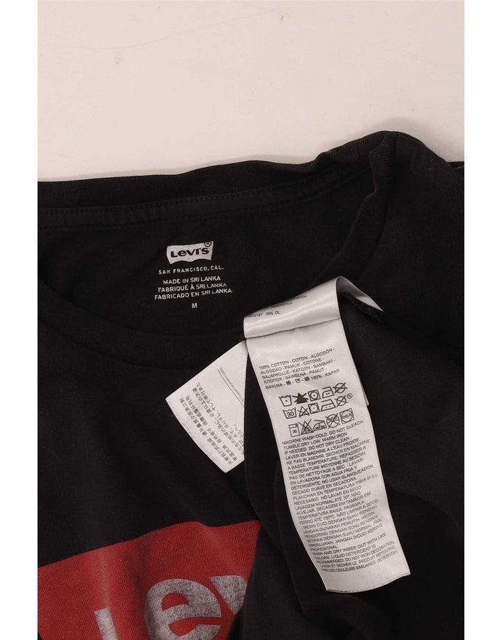 Levi's Mens Graphic T-Shirt Top Medium Black Cotton