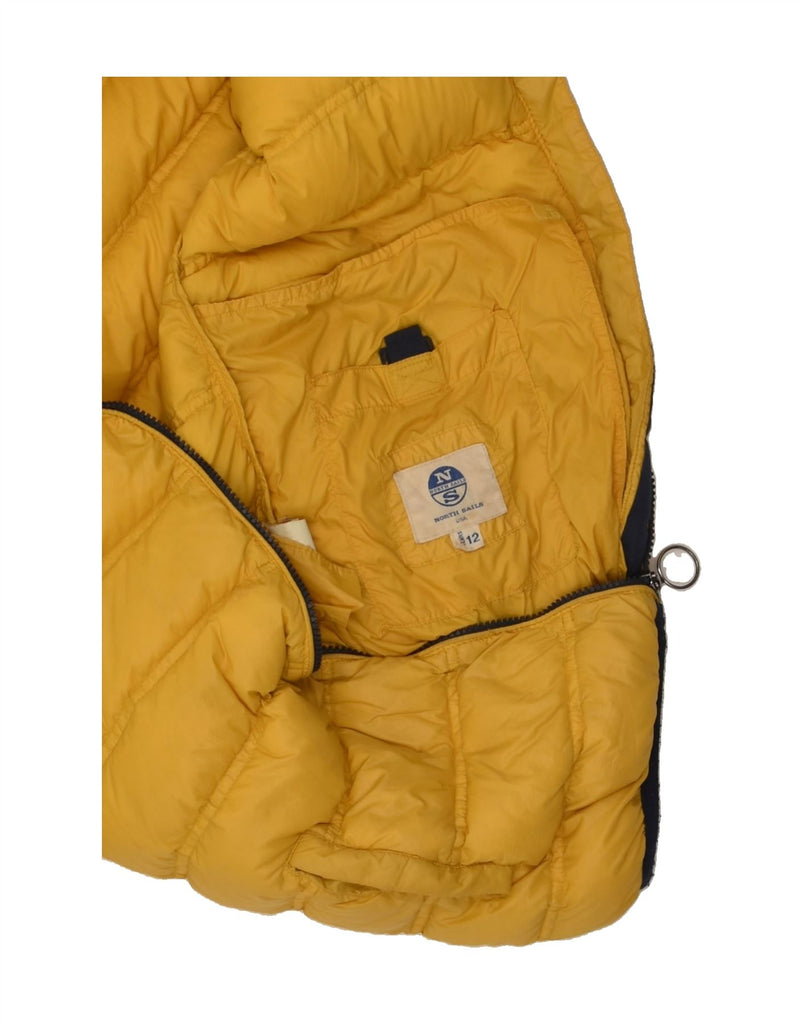 NORTH SAILS Boys Hooded Padded Jacket 11-12 Years Yellow Polyamide | Vintage North Sails | Thrift | Second-Hand North Sails | Used Clothing | Messina Hembry 