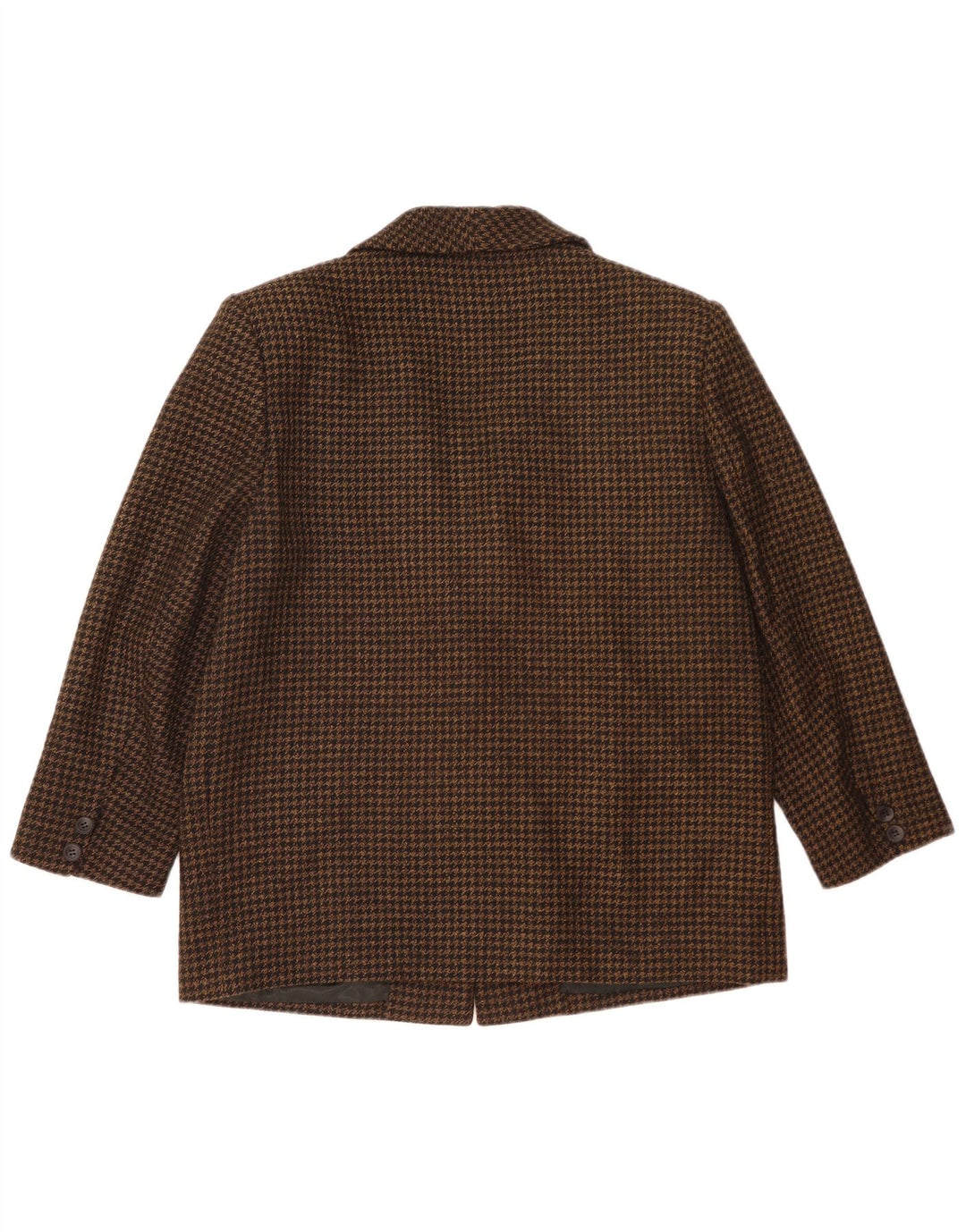 Vintage Womens 2 Button Loose Fit Blazer Jacket IT 48 XL Black Houndstooth