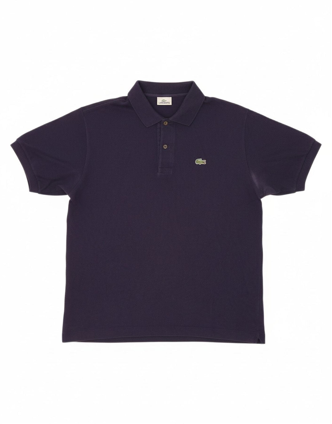 LACOSTE Mens Polo Shirt Size 5 Large Navy Blue Cotton