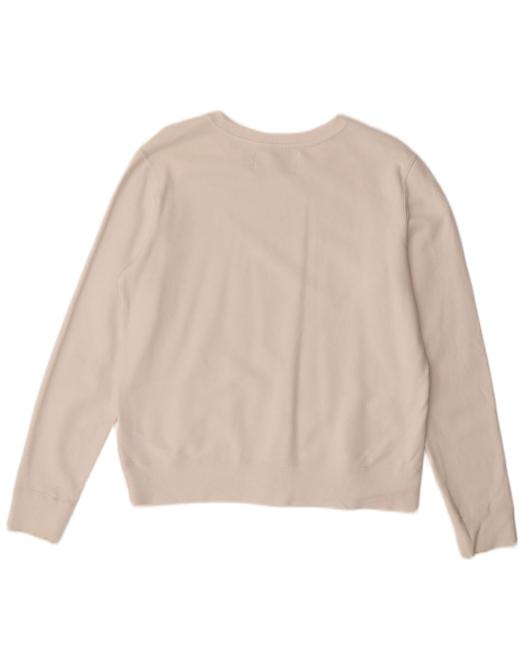 Calvin Klein Jeans Womens Graphic Sweatshirt Jumper UK 14 Medium White