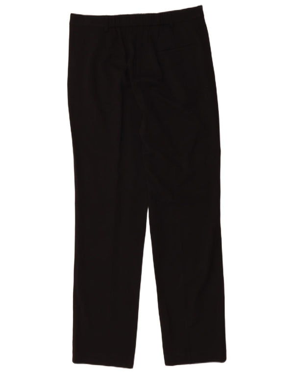 Marks & Spencer Womens Straight Casual Trousers UK 12 Medium W32 L32 Black