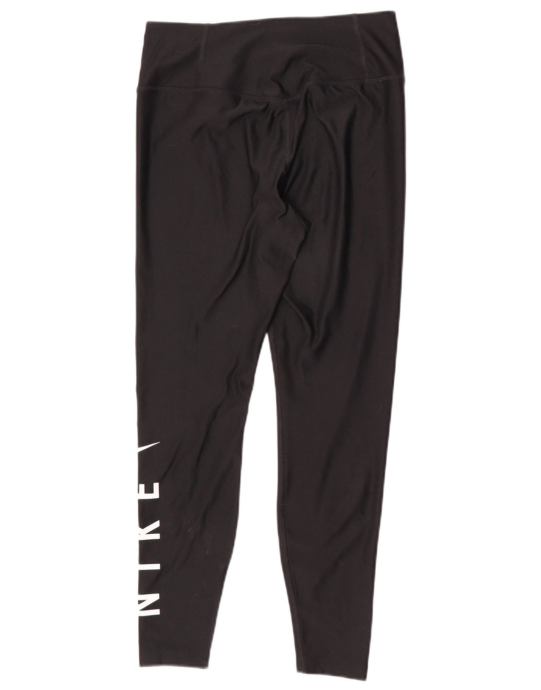 Nike Womens Dri Fit Graphic Leggings UK 14 Medium Black Polyester