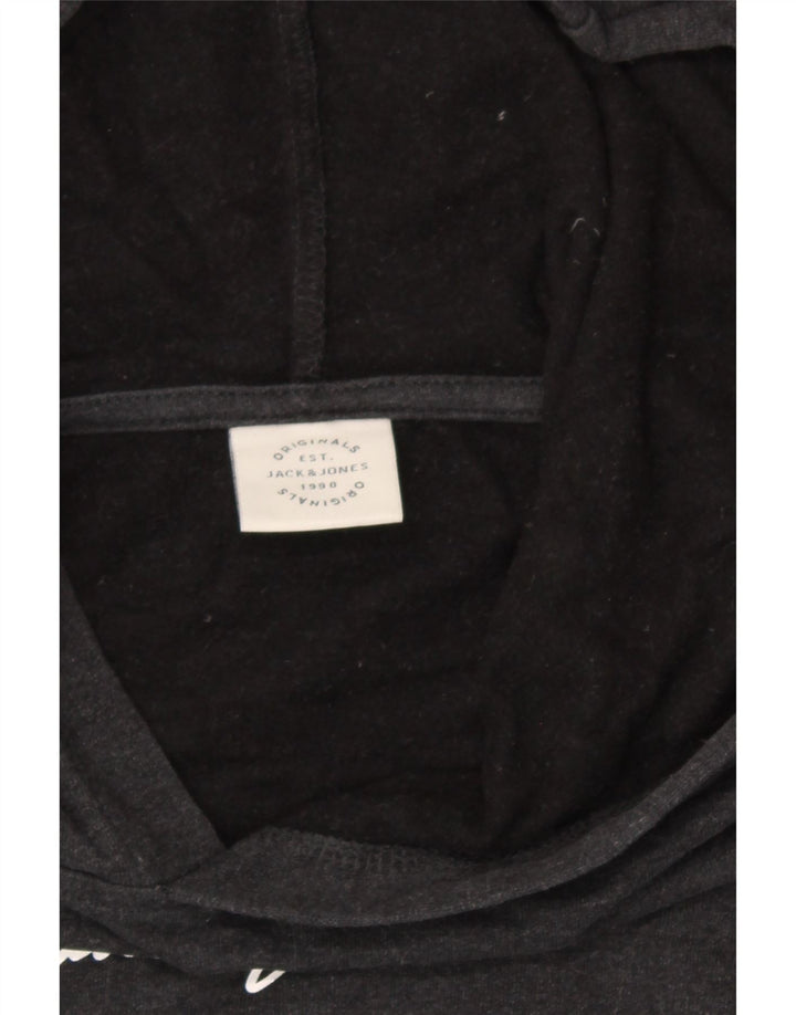 JACK & JONES Mens Hoodie Jumper Medium Grey Cotton Vintage Jack & Jones and Second-Hand Jack & Jones from Messina Hembry 