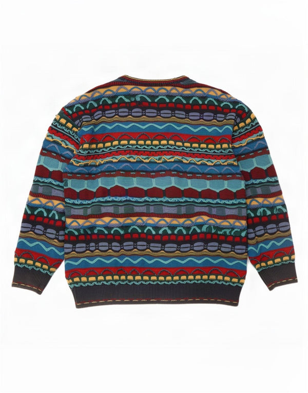 Florence Tricot Mens Crew Neck Jumper Sweater Medium Multicoloured