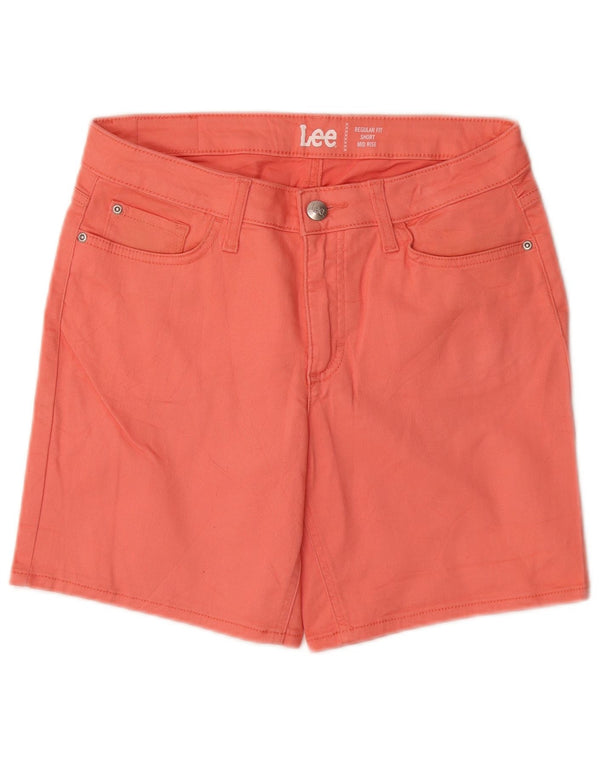 LEE Womens Mid Rise Regular Fit Casual Shorts US 8 Medium W28  Pink Cotton
