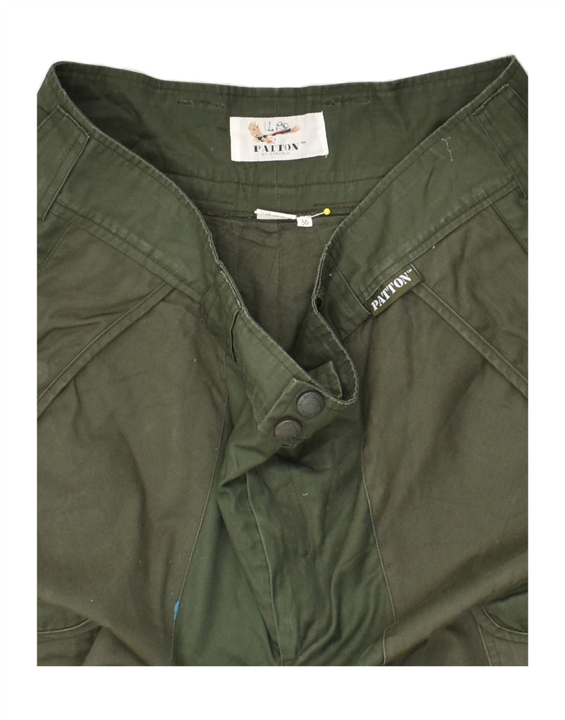 VINTAGE Mens Straight Cargo Trousers IT 50 Large W36 L30  Green Cotton | Vintage Vintage | Thrift | Second-Hand Vintage | Used Clothing | Messina Hembry 