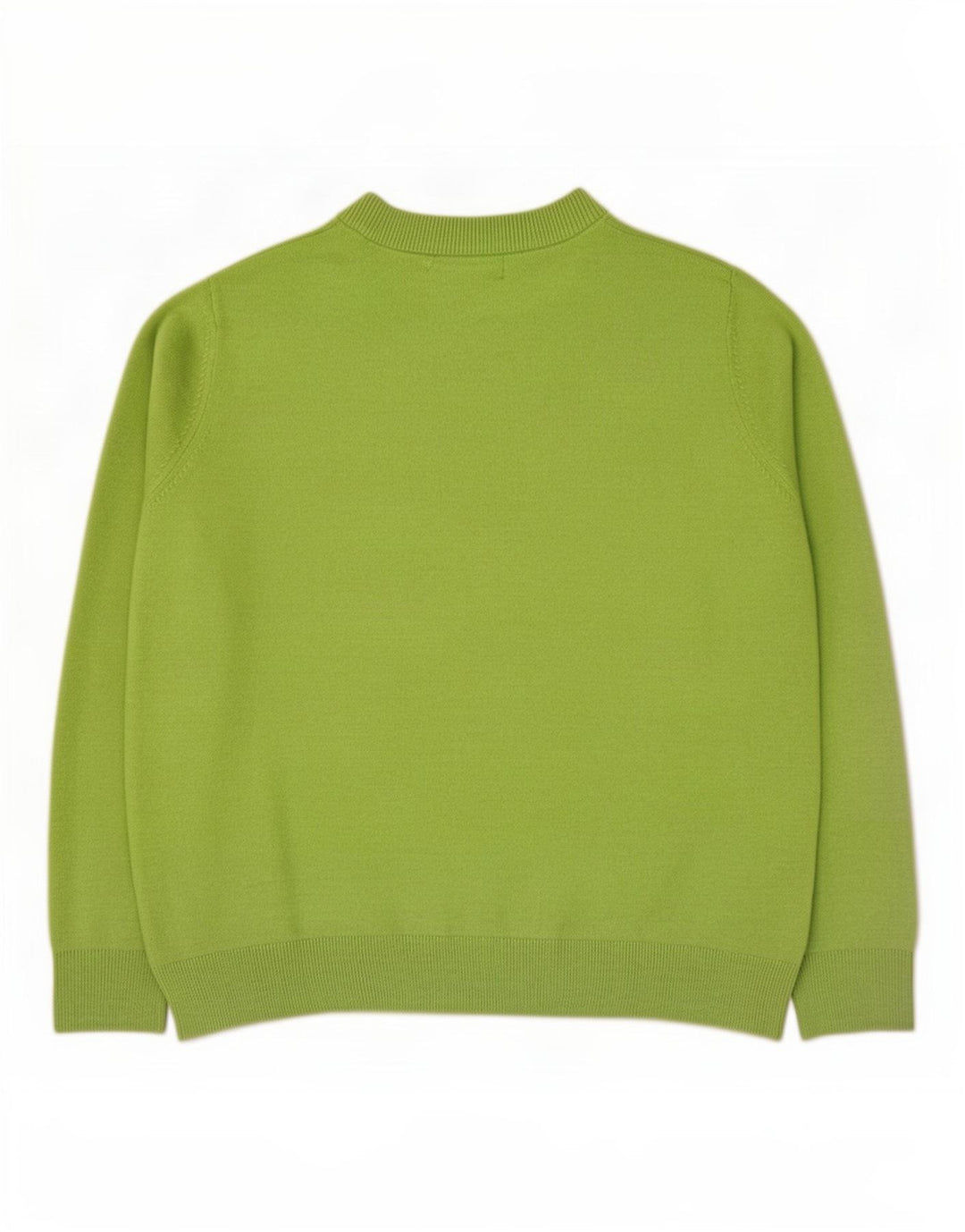 Marks & Spencer Womens Crew Neck Jumper Sweater UK 14 Medium Green