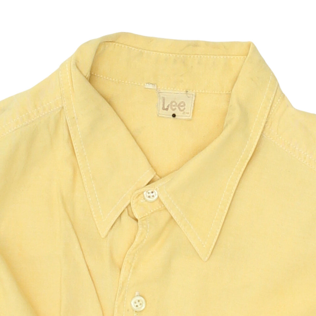 Lee Mens Yellow Western Style Pocket Shirt | Vintage Casual Designer VTG | Vintage Messina Hembry | Thrift | Second-Hand Messina Hembry | Used Clothing | Messina Hembry 