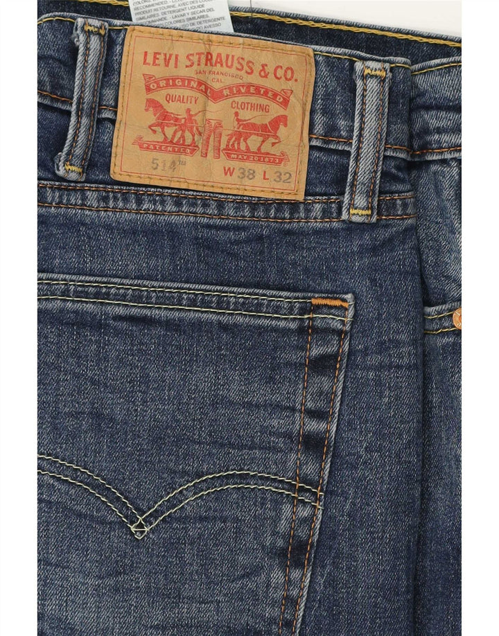Levi's Mens 514 Straight Jeans W38 L27 Blue Cotton