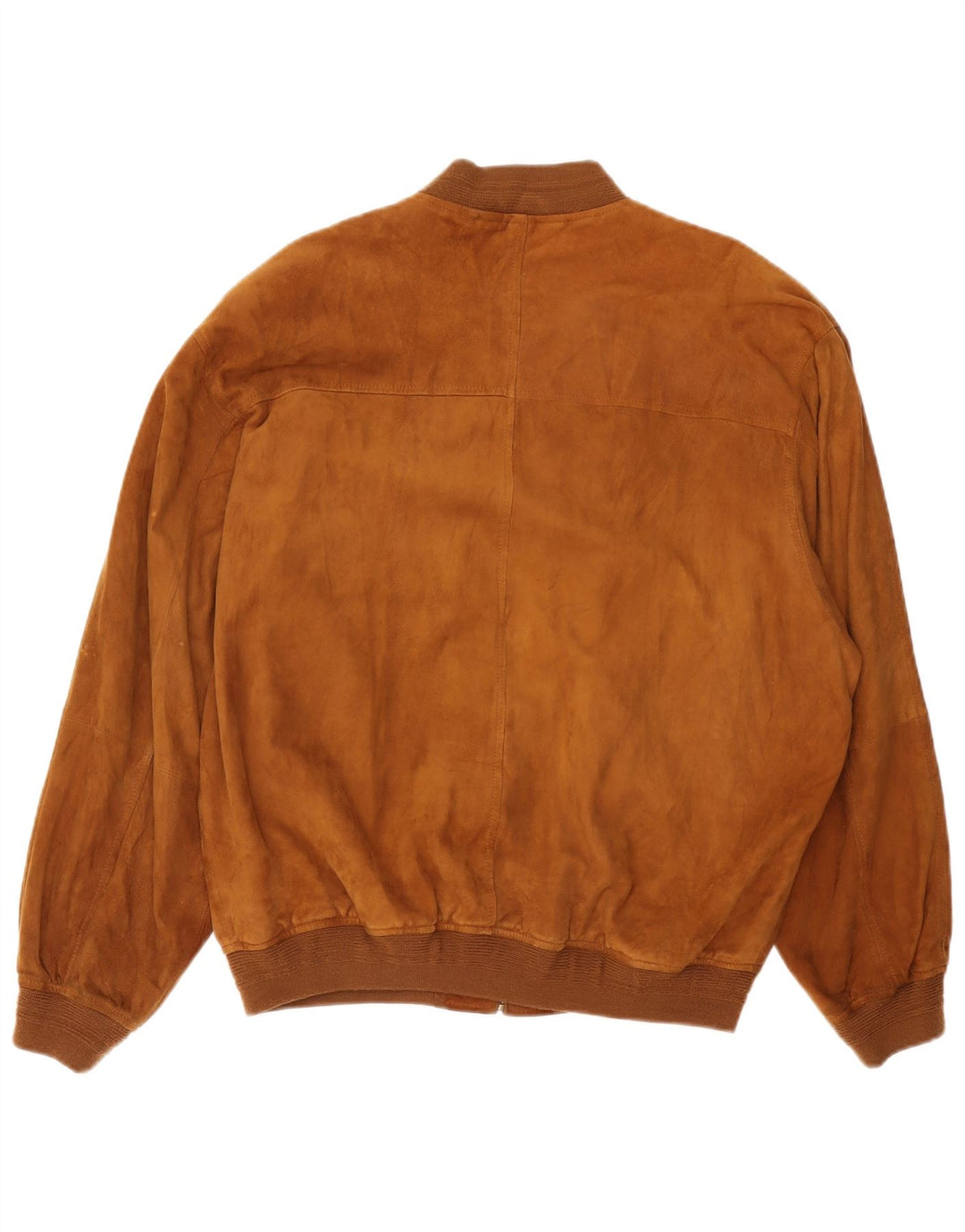 Gatsby Mens Suede Bomber Jacket UK 38 Medium Beige Leather