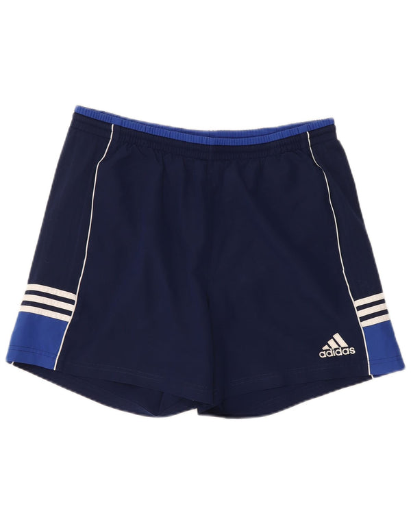 Adidas Mens Sport Shorts Large Navy Blue Colourblock Polyester