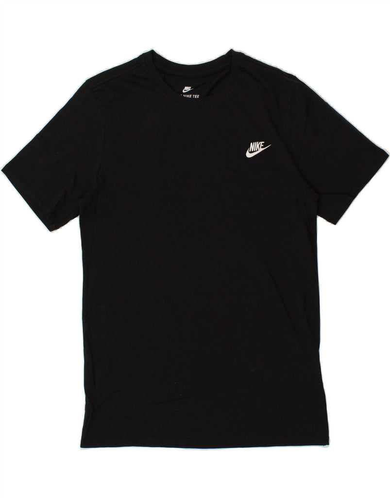 NIKE Mens Athletic Cut T-Shirt Top Medium Black Cotton | Vintage Nike | Thrift | Second-Hand Nike | Used Clothing | Messina Hembry 