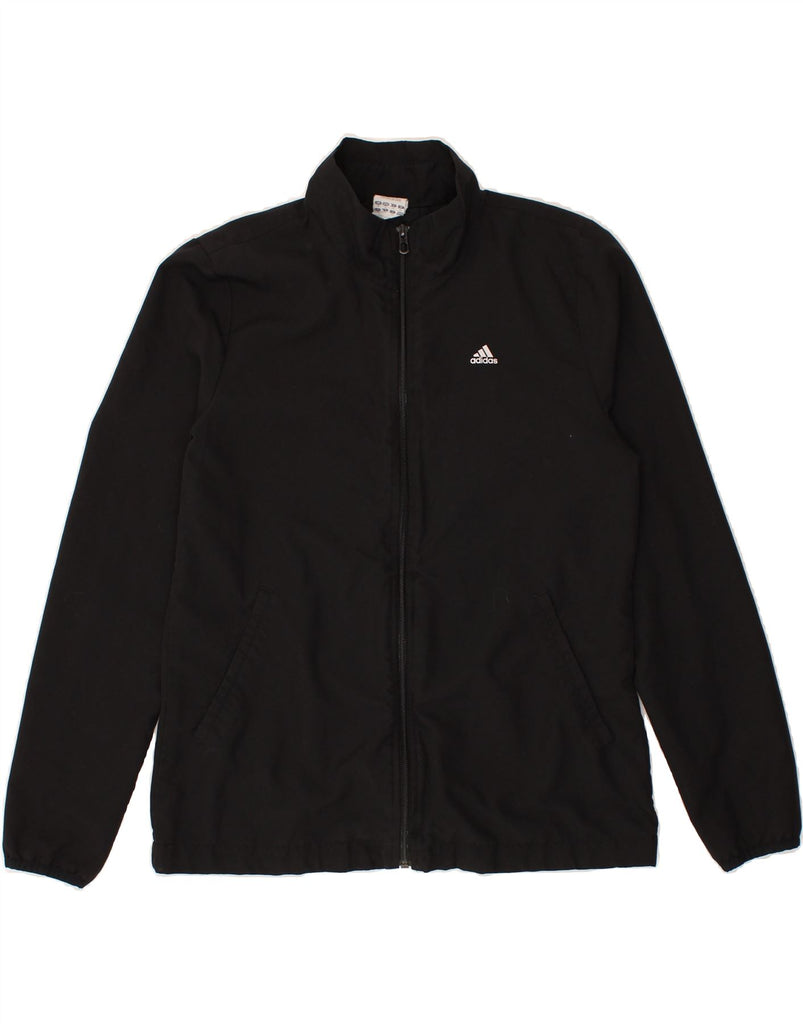 ADIDAS Womens Tracksuit Top Jacket UK 10 Small  Black Polyester | Vintage Adidas | Thrift | Second-Hand Adidas | Used Clothing | Messina Hembry 