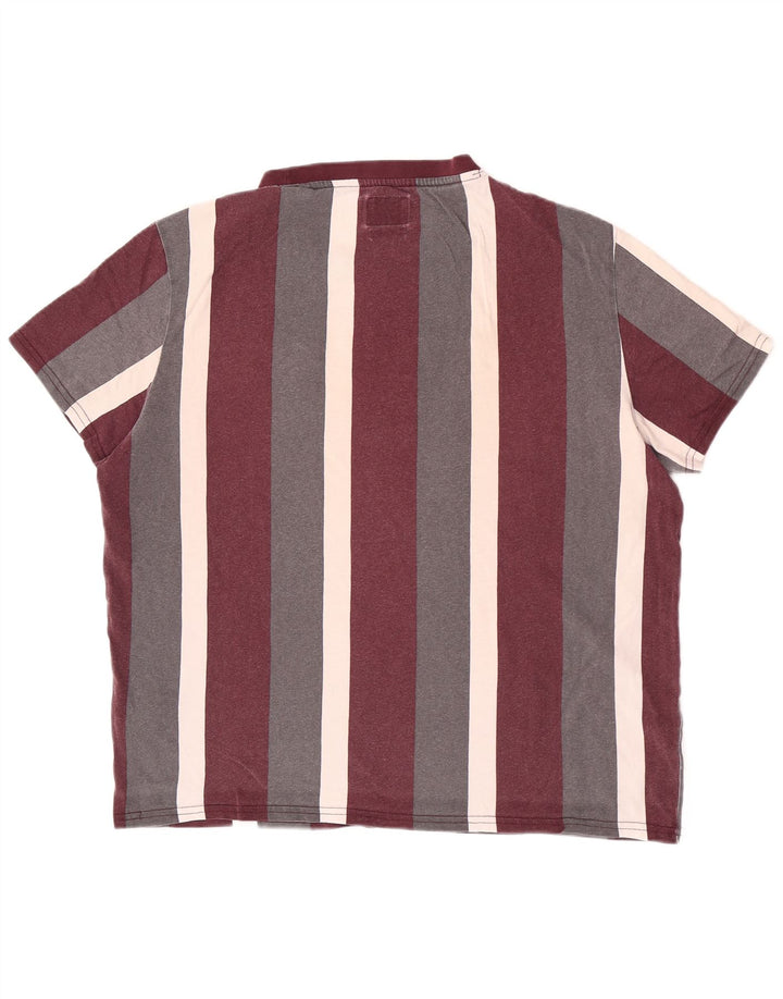 Guess Mens Regular Fit Graphic T-Shirt Top Medium Multicoloured Striped