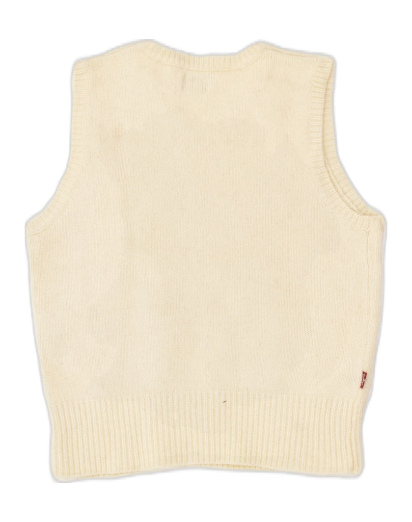 LEVI'S Girls Vest Tank Top 7-8 Years Small Beige Wool | Vintage Levi's | Thrift | Second-Hand Levi's | Used Clothing | Messina Hembry 