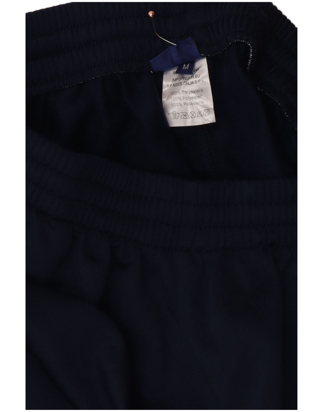 ASICS Mens Tracksuit Trousers Medium  Navy Blue Colourblock Polyester