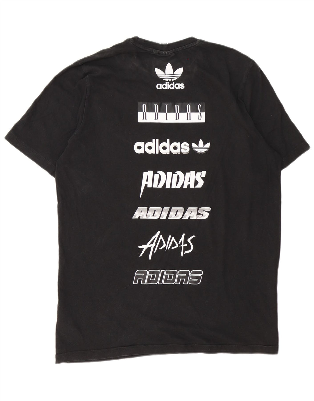 Adidas Mens Graphic T-Shirt Top Large Black Cotton