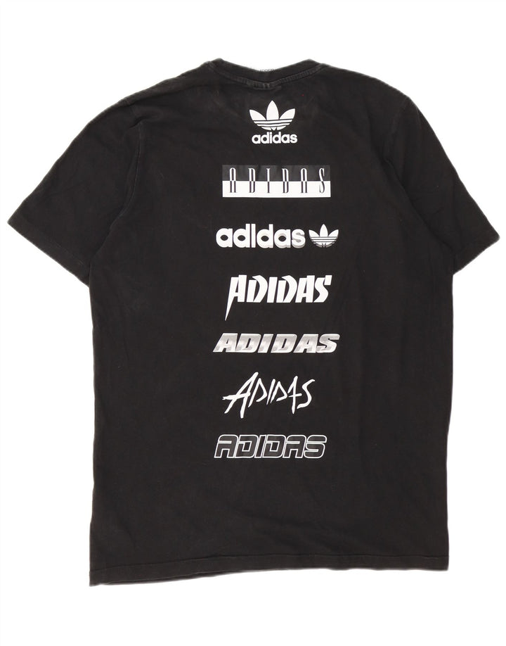 Adidas Mens Graphic T-Shirt Top Large Black Cotton