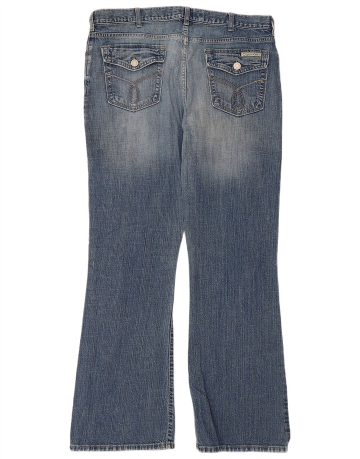 CALVIN KLEIN Womens Flared Jeans US 16 XL W36 L32 Blue Cotton