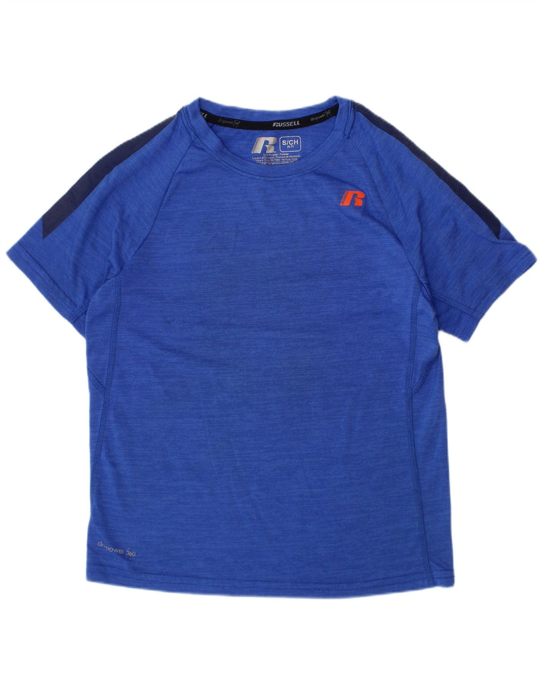 Russell Athletic Boys Dri-Power T-Shirt Top 6-7 Years Small Blue