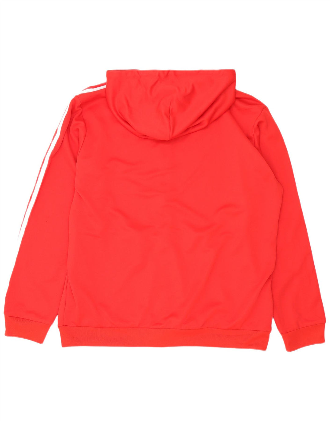 Adidas Mens Zip Hoodie Sweater XL Red Polyester