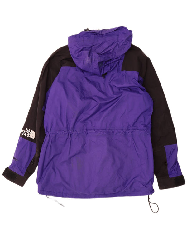 The North Face Womens Hooded Rain Jacket UK 14 Medium Purple Colourblock