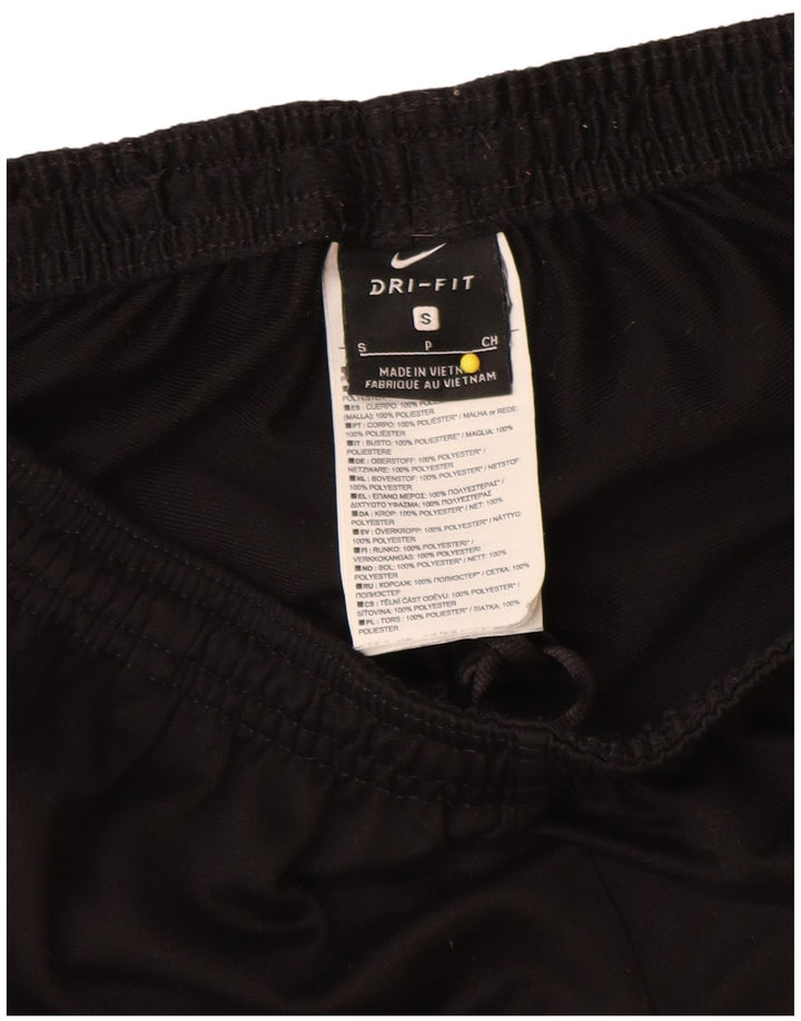 Nike Mens Dri Fit Tracksuit Trousers Small  Black Colourblock Polyester