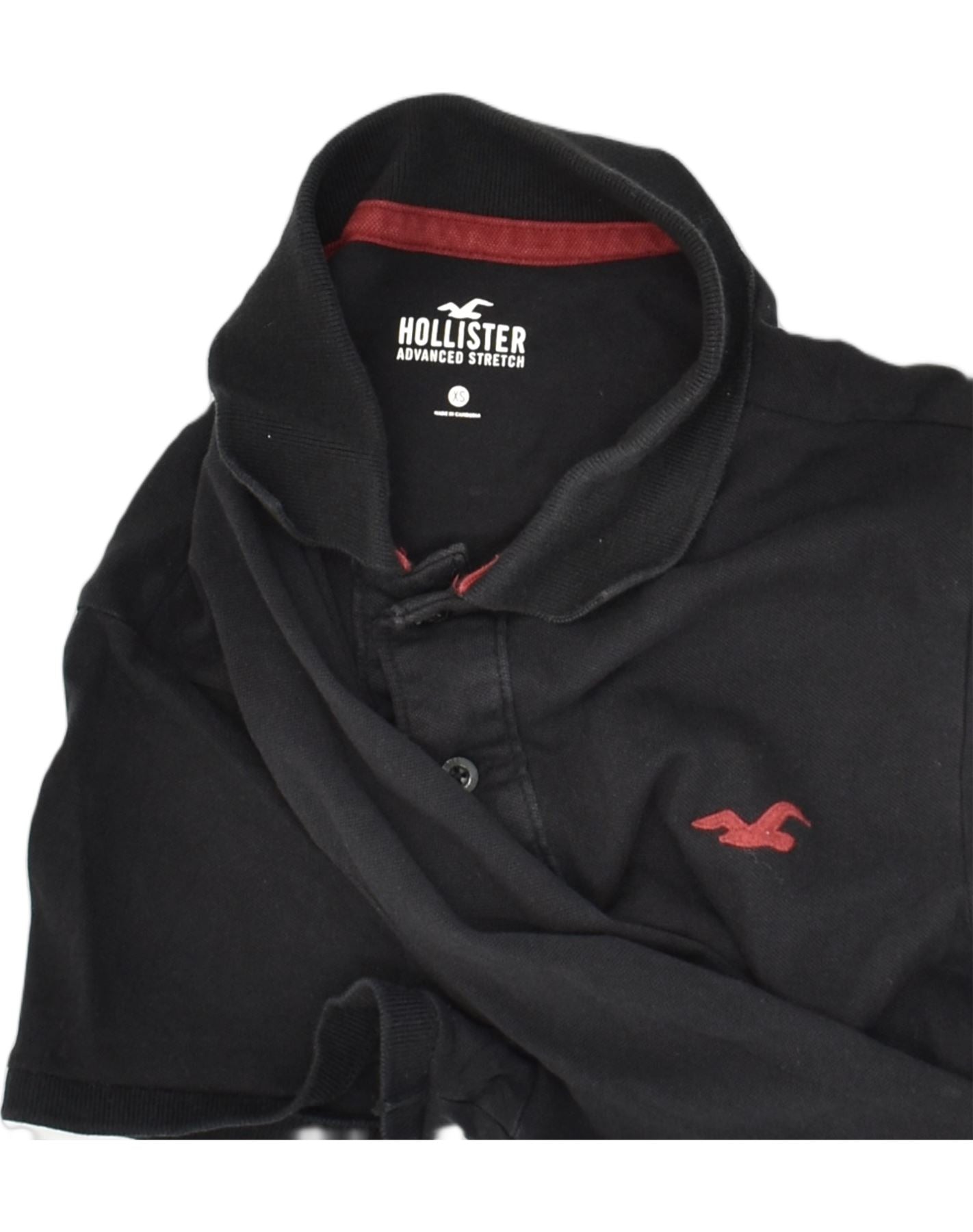 Hollister stretch black Shirt Neck Polo For Men: Buy Online at