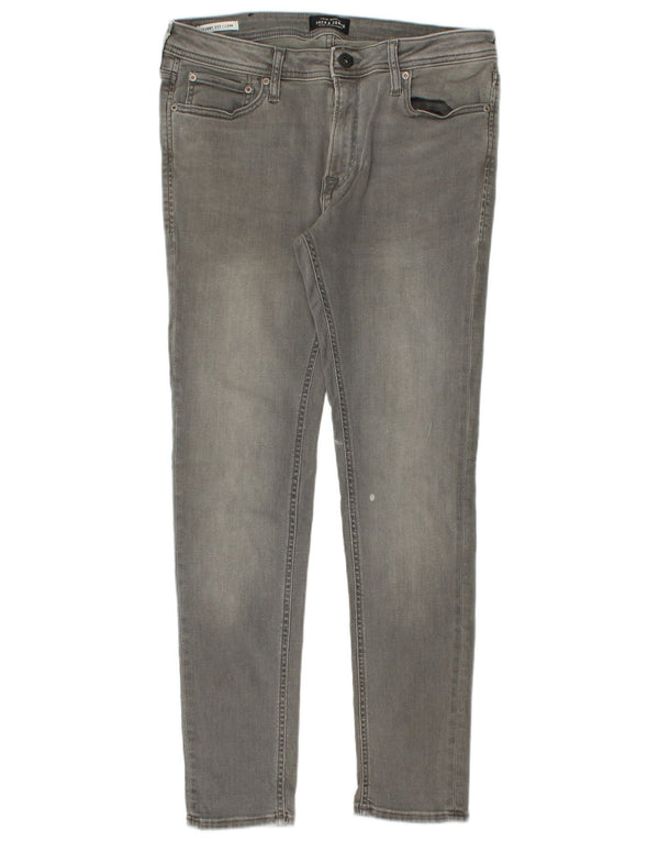Jack & Jones Mens Liam Skinny Jeans W32 L30 Grey Cotton