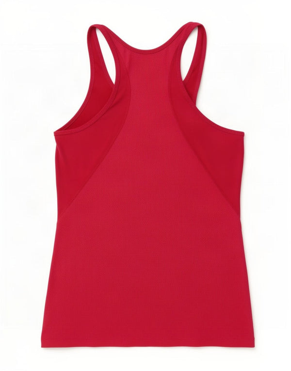 Nike Womens Dri Fit Slim Graphic Vest Top UK 10 Small Pink Polyester