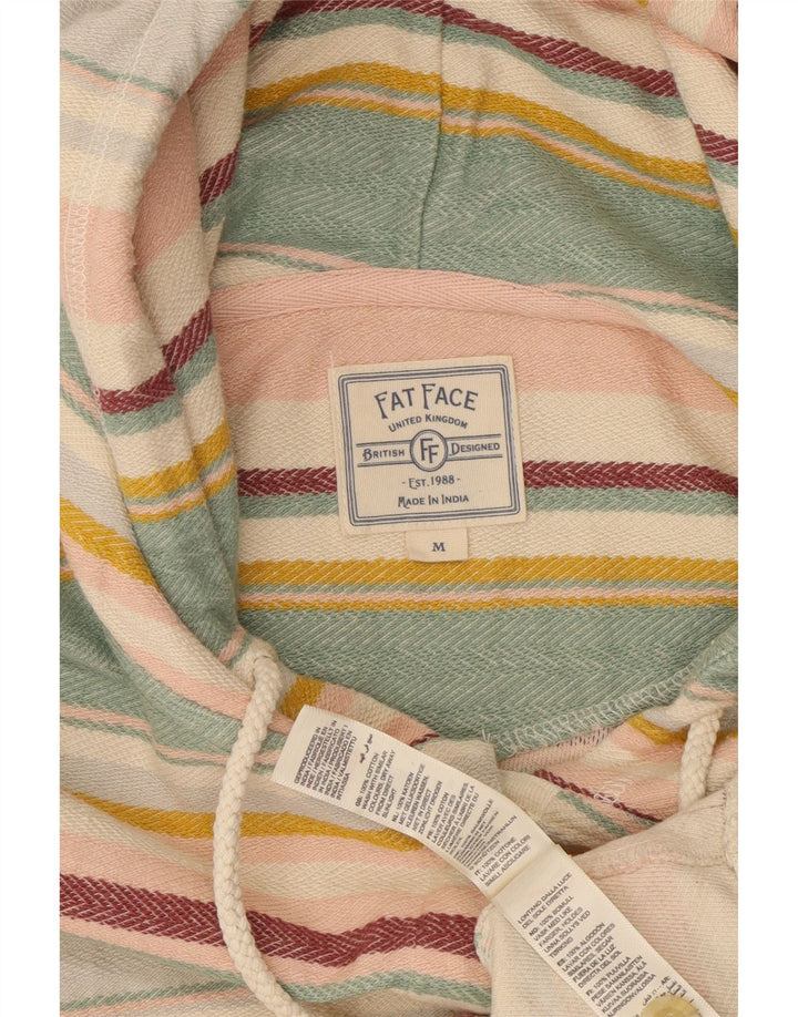 Fat Face Womens Hoodie Jumper UK 14 Medium Multicoloured Striped Cotton