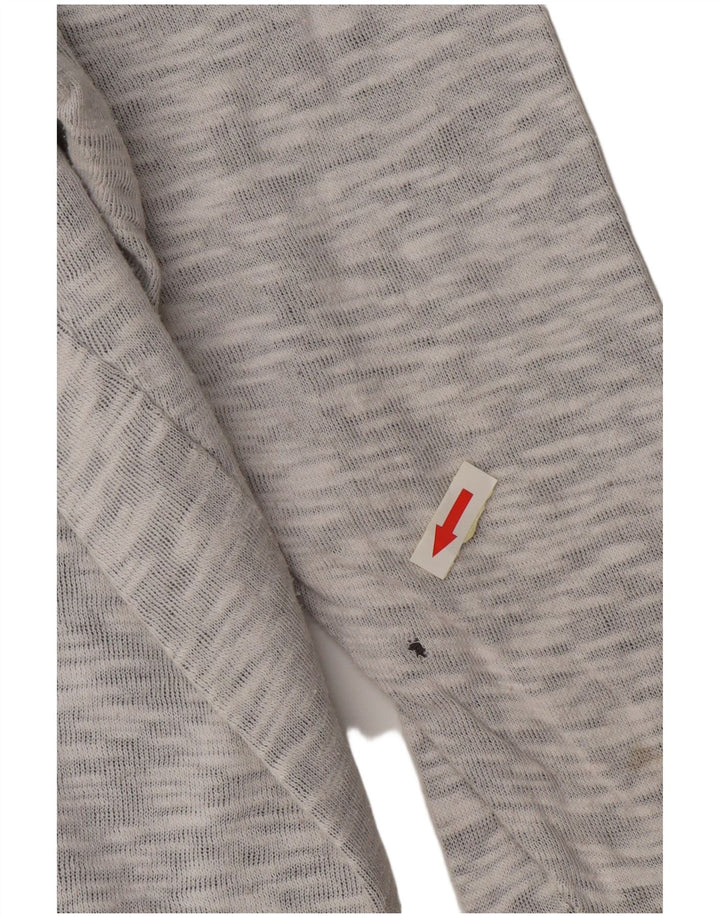 Adidas Womens Graphic Oversized Sweatshirt Jumper UK 14 Large Grey Flecked