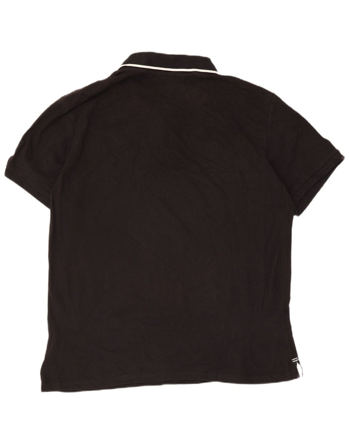 North Sails Mens Polo Shirt XL Black Striped Cotton