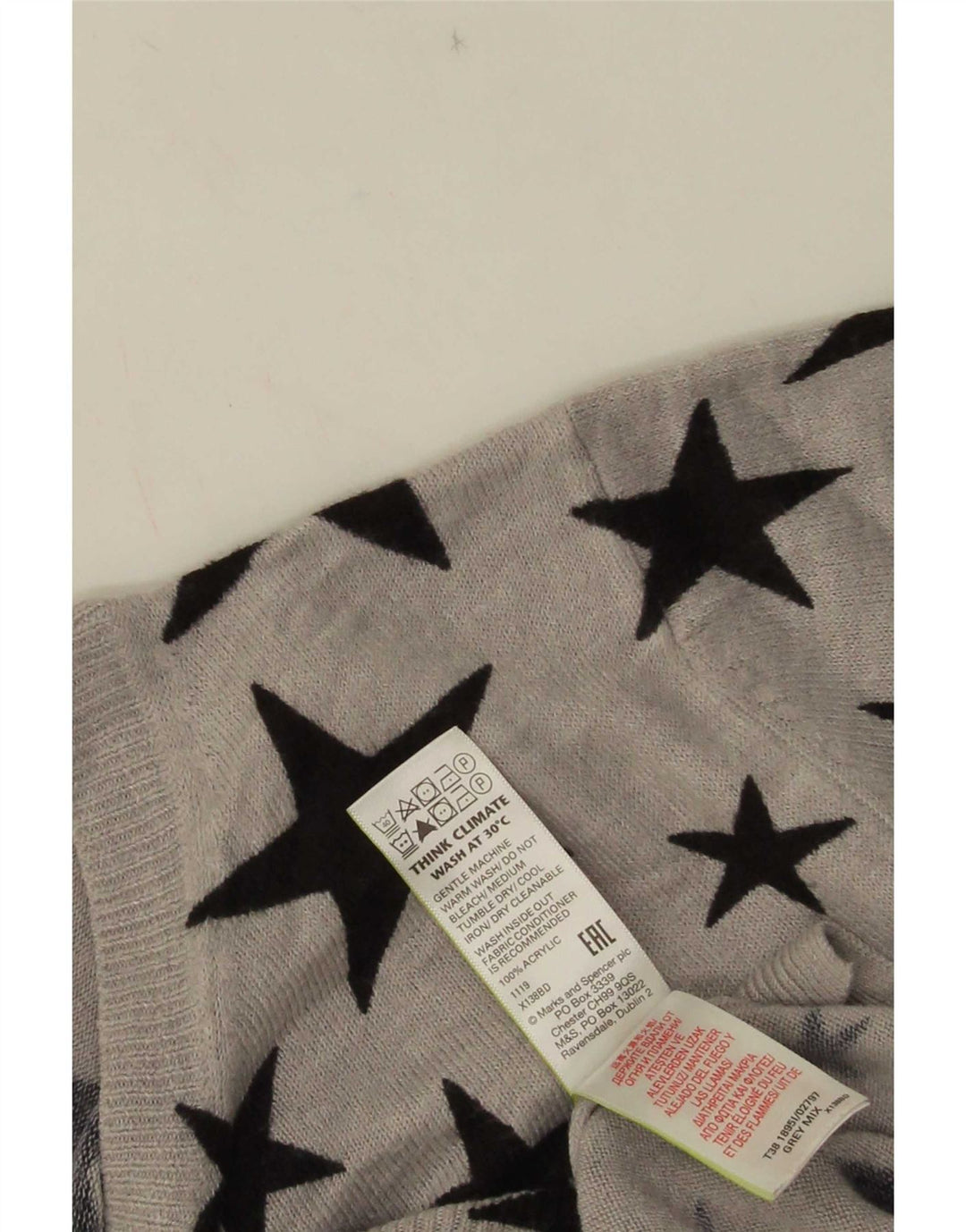 Marks & Spencer Womens Boat Neck Jumper Sweater UK 14 Large Grey