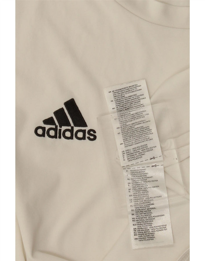 ADIDAS Mens Climalite T-Shirt Top Medium White Polyester