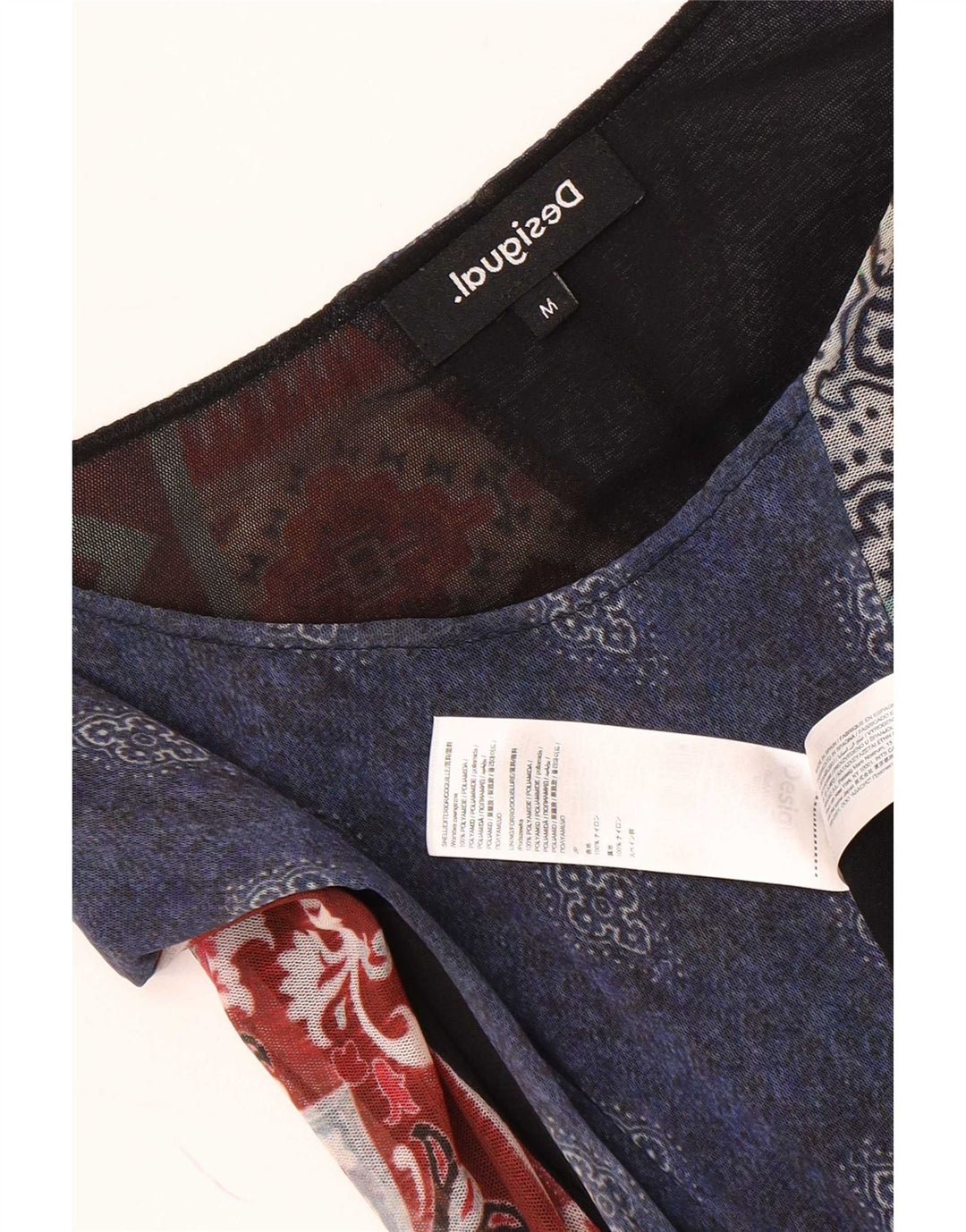 Desigual Womens Asymmetrical Dress UK 12 Medium Multicoloured Paisley