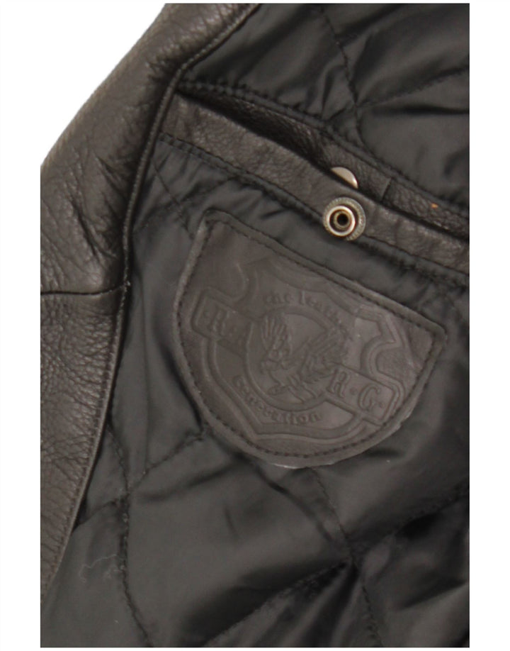 RABERG Womens Leather Racer Jacket IT 38 XS Black