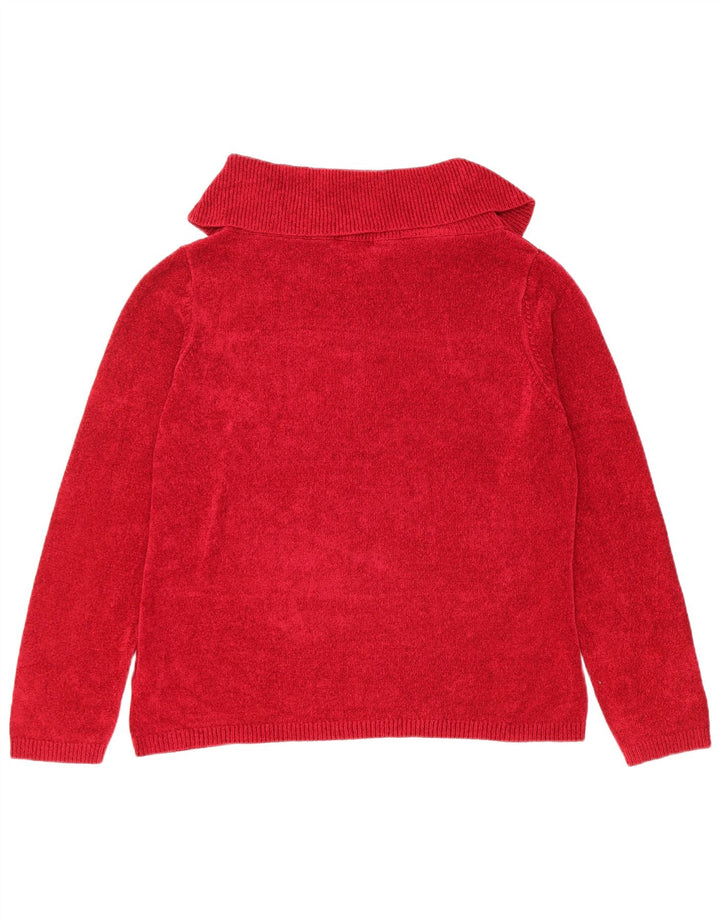 Marks & Spencer Womens Roll Neck Jumper Sweater UK 18 XL Red Viscose