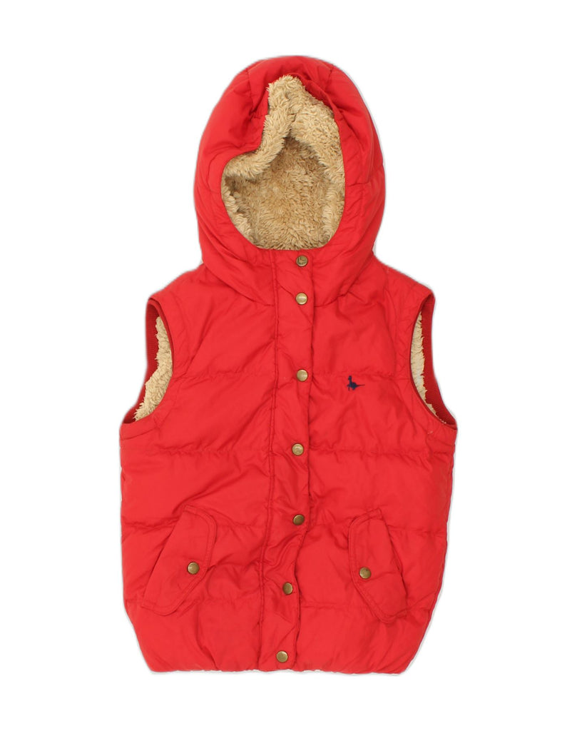 JACK WILLS Womens Hooded Padded Gilet UK 8 Small  Red Nylon | Vintage Jack Wills | Thrift | Second-Hand Jack Wills | Used Clothing | Messina Hembry 