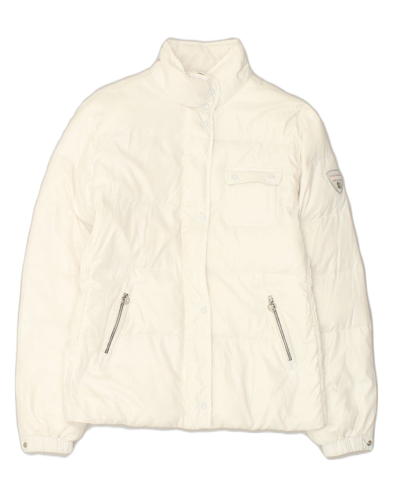 CHAMPION Womens Padded Jacket UK 18 XL White Polyester | Vintage Champion | Thrift | Second-Hand Champion | Used Clothing | Messina Hembry 