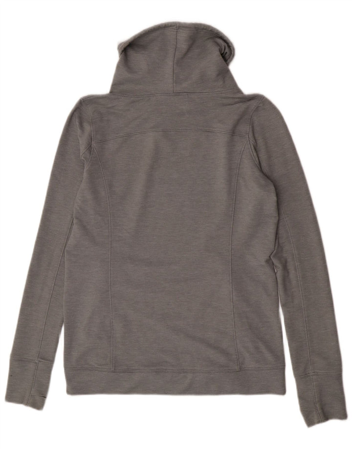 Under Armour Womens Roll Neck Sweatshirt Jumper UK 14 Medium Grey Flecked