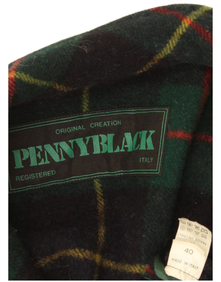 Penny Black Womens Loose Fit Blazer Jacket IT 40 Small Green Check Wool