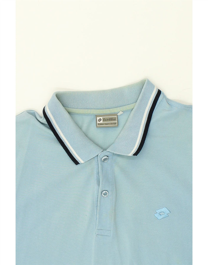 LOTTO Mens Polo Shirt Small Blue Cotton | Vintage Lotto | Thrift | Second-Hand Lotto | Used Clothing | Messina Hembry 